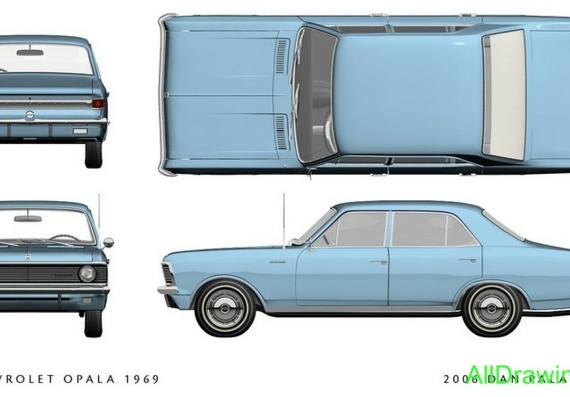 Chevrolet Opala (1969) (Шевроле Опала (1969)) - чертежи (рисунки) автомобиля